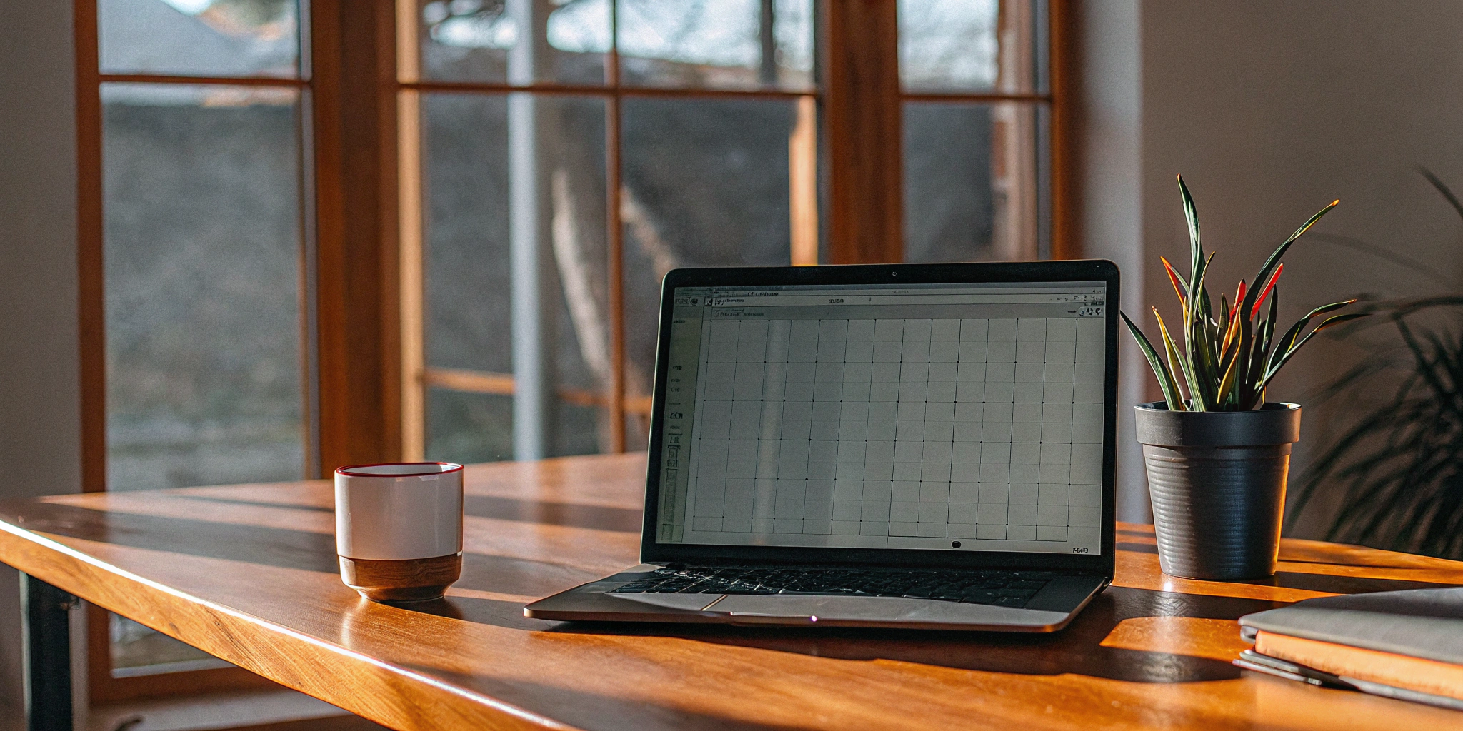 A free home renovation cost estimator spreadsheet on a laptop for budget planning.